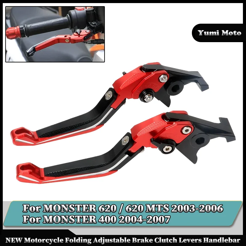 

NEW Motorcycle Folding Adjustable Brake Clutch Levers Handlebar Grips Motorcycle Parts For DUCATI MONSTER 400 / 620 / 620 MTS