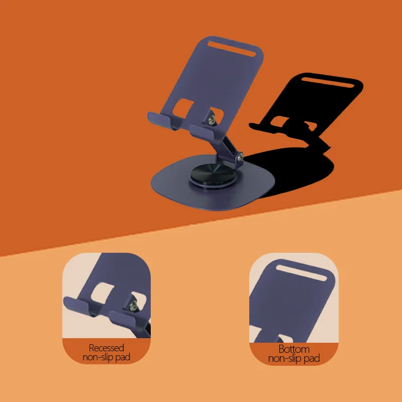 2025 новый дизайн, складная подставка для телефона для стола, противоскользящие вращающиеся на 360° металлические держатели для мобильных телефонов для всех телефонов, держатель для док-станции