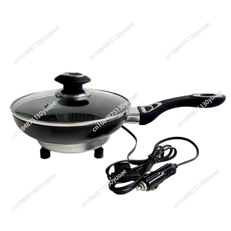 Hot-selling 12v 24v DC solar frying pan non-stick coated pan with battery power supply