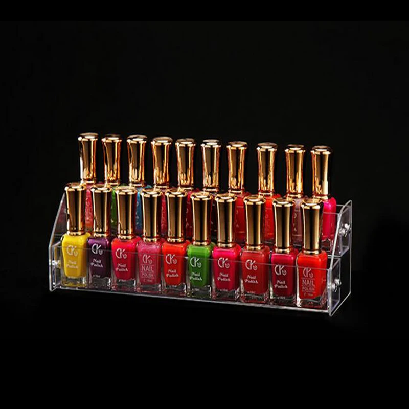 Acrylic Nail Polish Display Organizer 2-3-4-5-6-7 Layer Manicure Cosmetics Jewelry Display Stand Holder Clear Acrylic Makeup Box