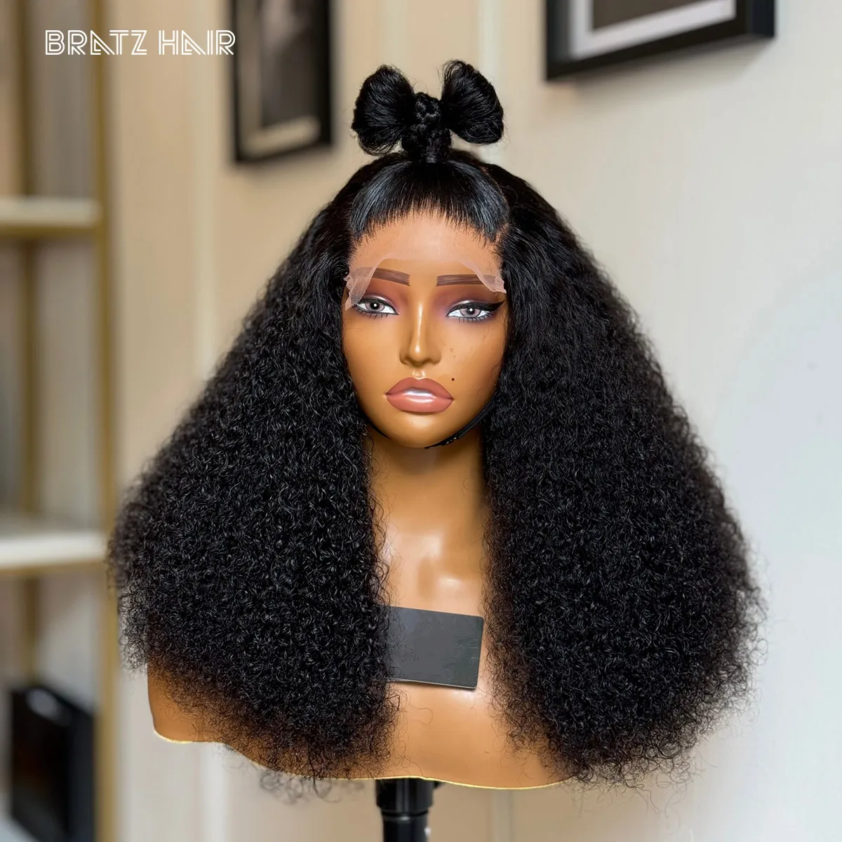 Jerry Curl Double Drawn Human Hair Wig 12A Natural Color 4x4 HD Lace Glueless Wigs Preplucked Pixie Curly 13x4 Full Frontal Wigs