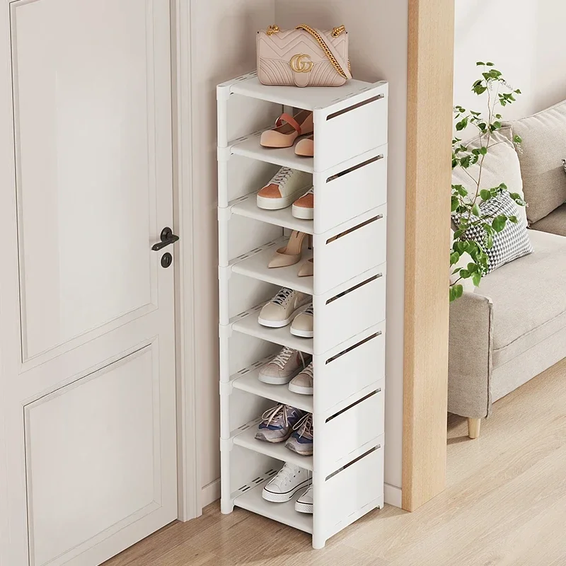 Space-Saving Shoe Rack Multi-Layer Wall Corner Shelf Stackable Entrance Shoe Organizer Household Storage Solution