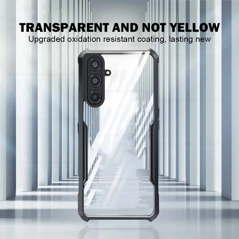 Transparent Acrylic Phone Case For Samsung Galaxy M35 Hard PC+TPU Shockproof Shell Fundas Samsun M35 M 35 35M 5G 2024 6.6 Inches