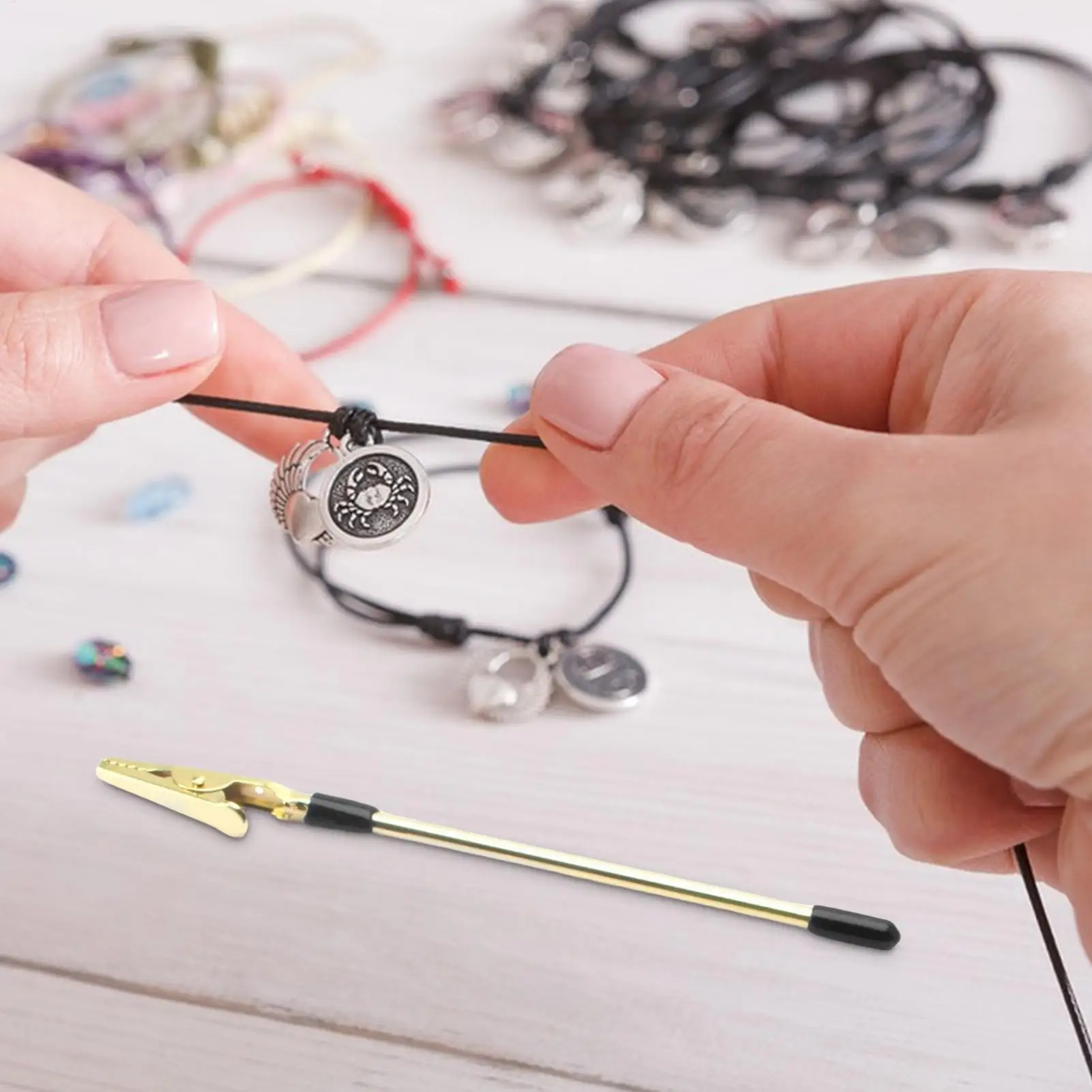 Bracelet Hook Helper Quick Release Metal Necklace Clasp Helper Tool Anti-Slip Structure Watch Fastening Assistance Aid For Home