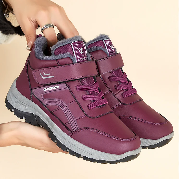 

Женские зимние непромокаемые ботинки, уличные походные ботинки на нескользящей платформе из искусственной кожи, теплые зимние ботильоны Botas Mujer Invierno