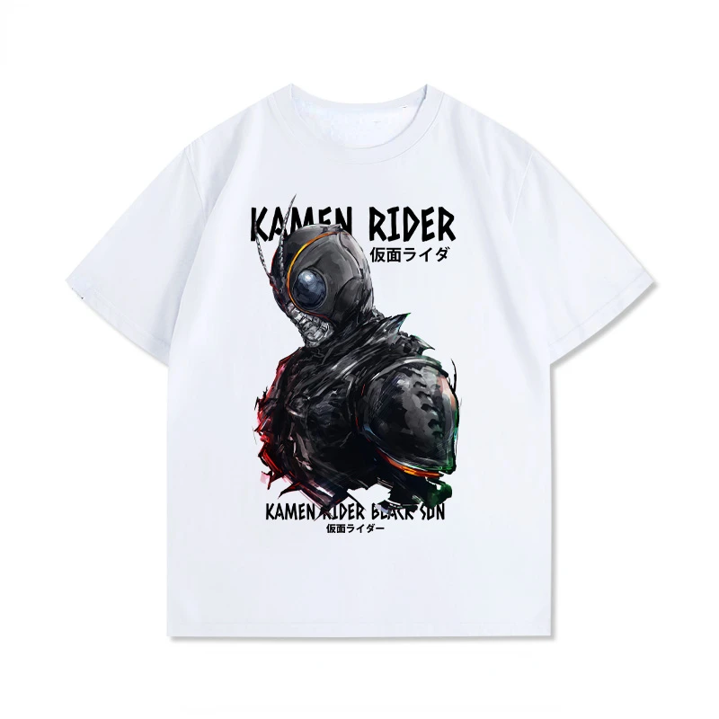 Kamen Rider BLACK SUN Anime T-shirt Summer Breathable Modal Short Sleeve Unisex T Shirt Vintage Japan Manga Fans Tops Casual Tee