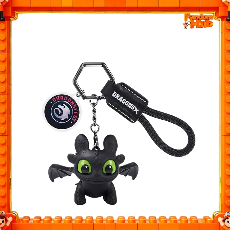 Genuine Dragon Toothless Keychain Movable Wings Light Up Cool Creative Bag Car Key Charm Model Toy Gift view 5