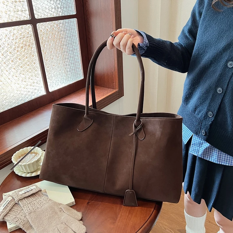 

Women PU Leather Handbags Large Capacity Shoulder Bag Fashion Solid Color Handbag Tote Bag Female Vintage Shopping Underarm Bag