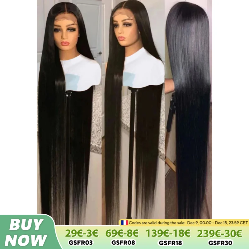 30inch Straight Lace Front Human Hair Wig 13x4 13X6 Transparent Lace Frontal Wig Brazilian 5x5 Closure Cheaper Wigs For Women