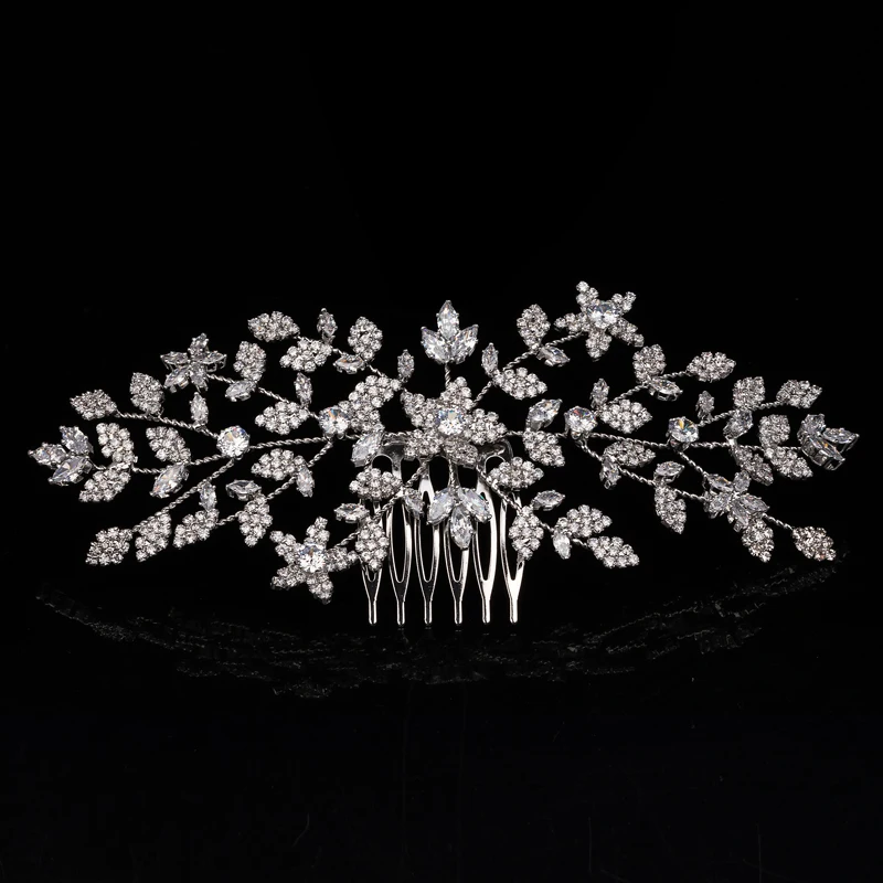 Crown HADIYANA Wedding Comb Head Jewelry Bride Hair Clips Headpiece Crystal Women Bridal Hair Accessories BC4944