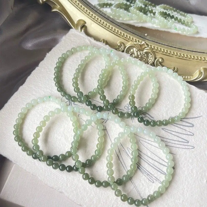 

Браслет из натурального нефрита Хэтянь, прозрачная вода, постепенное изменение национального стиля, новый китайский стиль, свежий и увлажненный женский нефрит