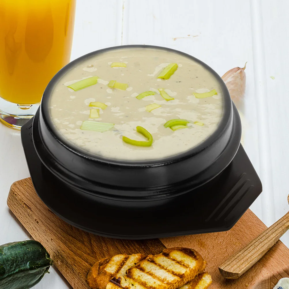 

1Set Ceramic Casserole Pot Non-Stick Tray Comfortable Grip High Temperature Resistant Korean Ceramic Casserole