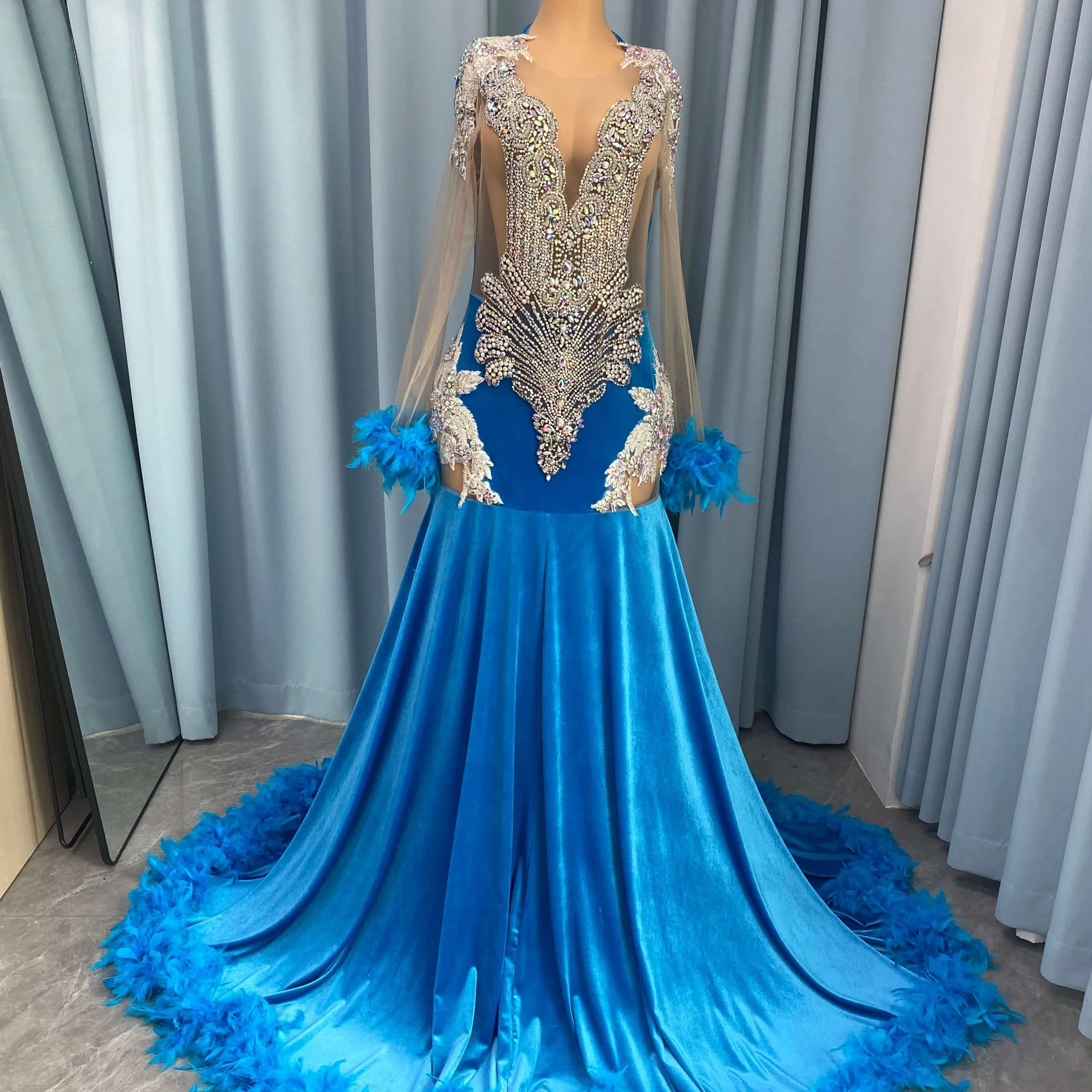 kneel level court bleu royal civil france wedding evening dresses suits set for women bride white brown dress