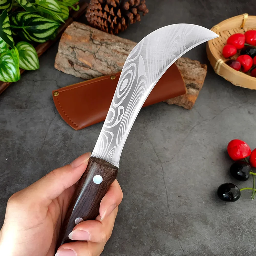 Fruit Knife Opener Banana Durian Knife Hand Forged Blade Boning Butcher Knife Chef Cutter Wood Handle High Steel Kitchen Knives