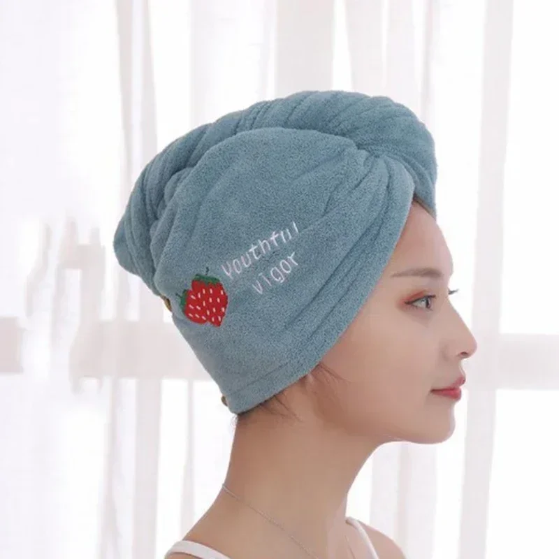 Women Soft Microfiber Towels Shower Cap Towel Bath Hats for Women Dry Hair Cap Quick Drying Soft for Lady Turban Head Girl Towel