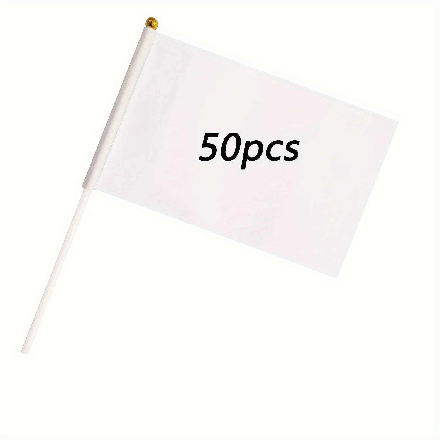 10pcs/50pcs DIY Flags Blank Small White Flags Party Decorations For  Birthday Party Wedding Events Celebration