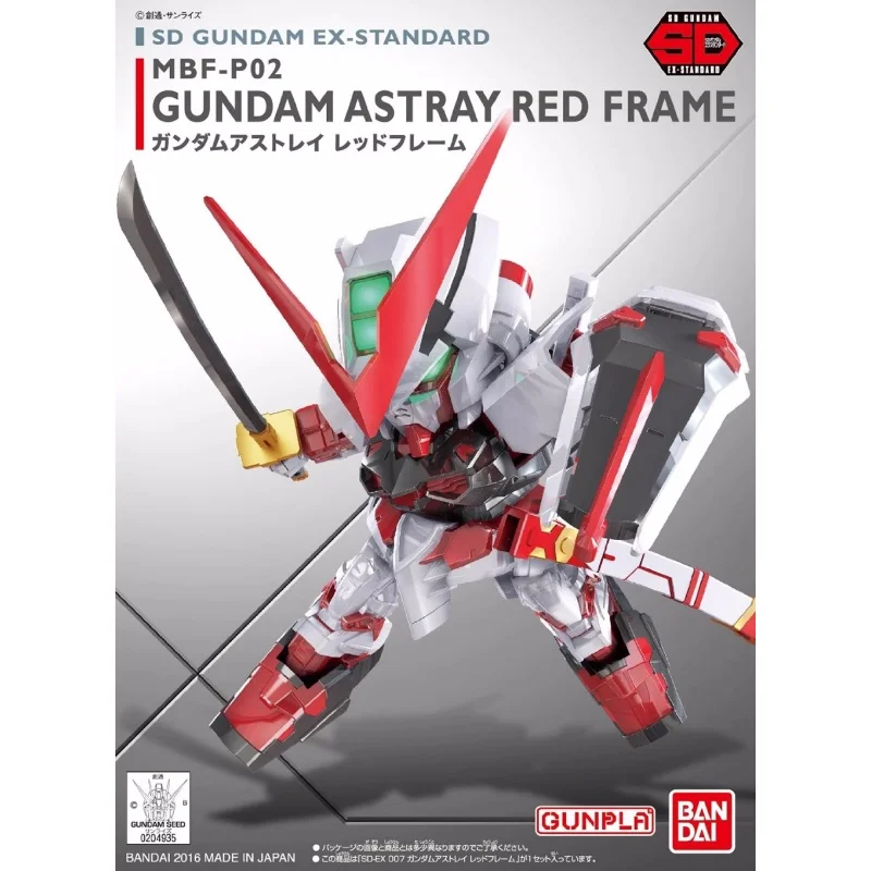 Bandai-Anime SD BB MBF-P02 Gundam, ASTRAY RED Frame, Kit Modelo, Robô Colecionável, Montagem de Qualidade, Brinquedos Ação Plástica, Figuras Presente