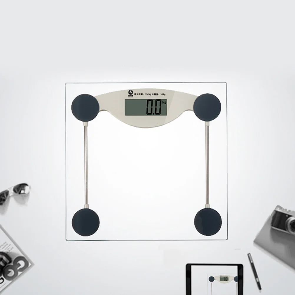 

1 шт. электронные весы, высокопрочные цифровые весы из закаленного стекла с ЖК-дисплеем для точного измерения веса тела