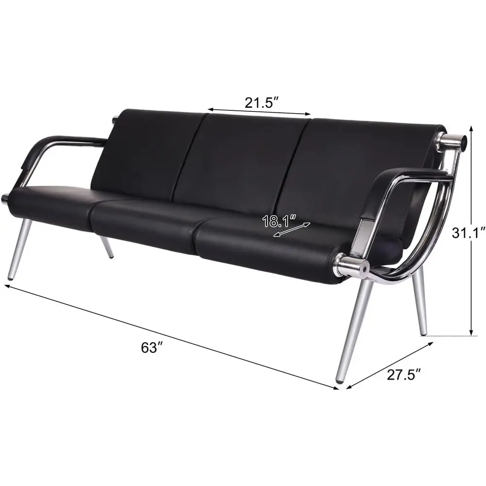 Waiting Room Chairs Retion urniture, Sn Chair - PU Leather Chair or Gt Retion Waiting Room Airport Hospital Bank (3-Seat)