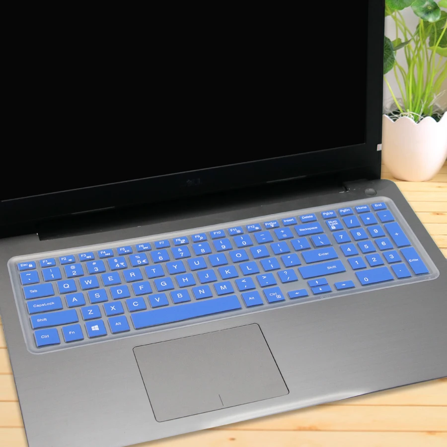 غطاء حماية للوحة مفاتيح الكمبيوتر المحمول من السيليكون لسلسلة ألعاب Dell Inspiron 17 5000 G3 مقاس 17.3 بوصة (مع لوحة مفاتيح رقمية)