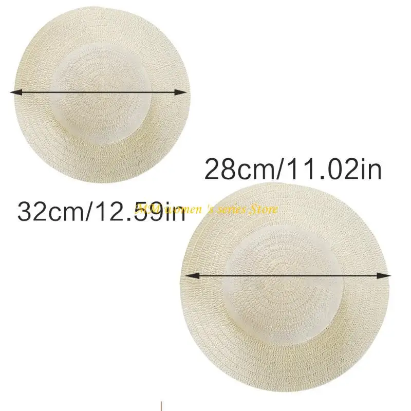 Q39C قبعة القش الحرفية أطقم قبعة الشمس المواد اليدوية للأطفال قبعة الكتابة على الجدران شخصية