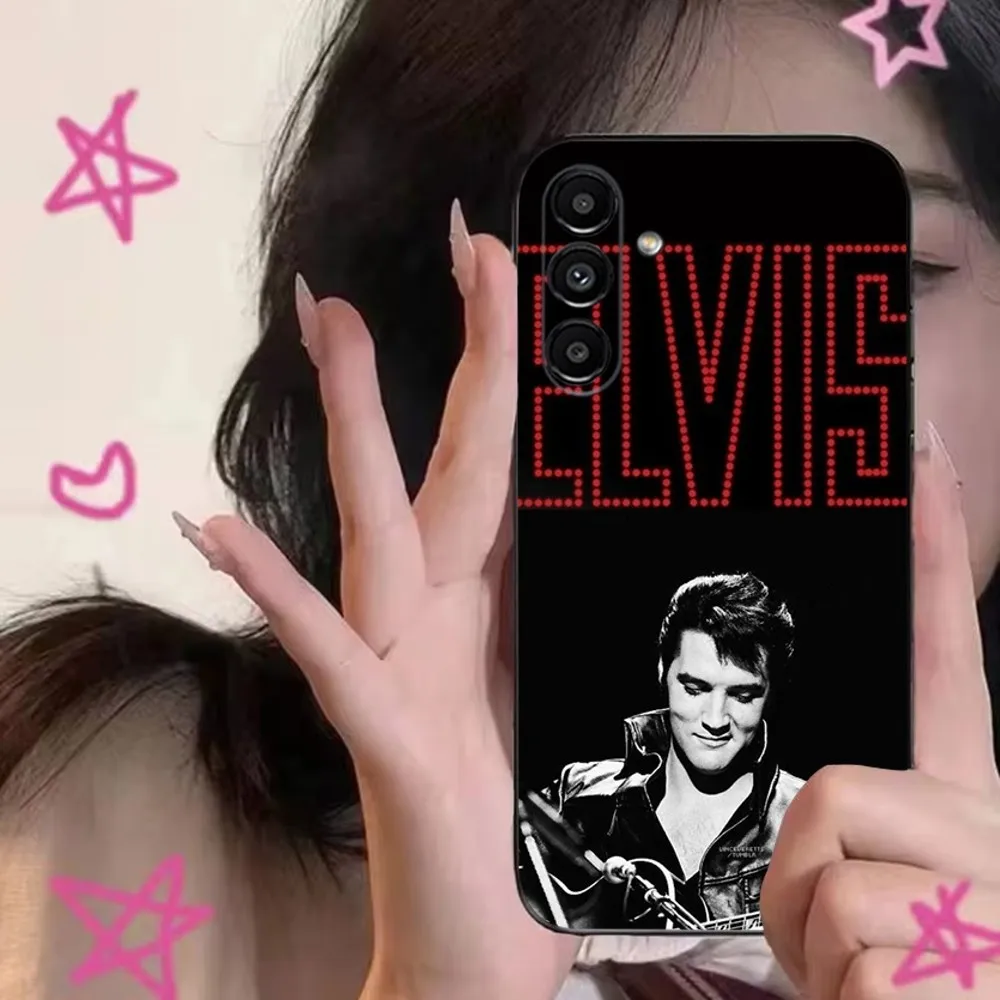 Singer E-Elvis P-Presley  Phone Case For Samsung S24,S21,S22,S23,S30,Ultra,S20,Plus,Fe,Lite,Note,10,9,5G Black Soft Cover