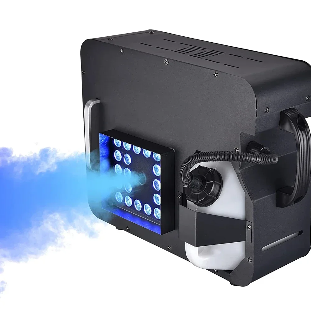 

Вертикальный туман с распылителем, 1500 Вт, RGB, 24 светодиода, дымовой туман для Хэллоуина, Рождества, свадеб, дискотеки