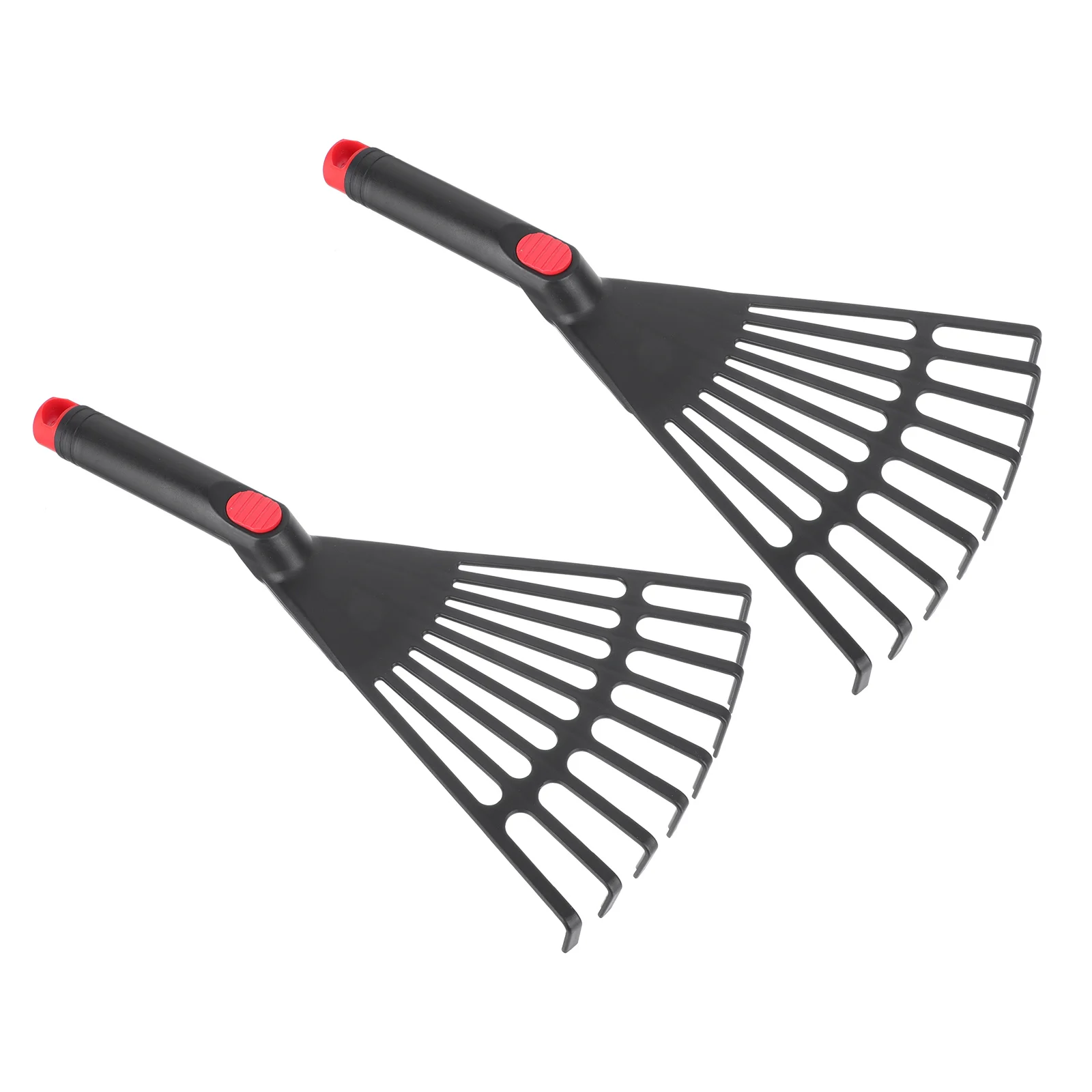 

2pcs Gardening Leaf Rake Hand Plastic Rakes for Small Beds Loosener Leaf Gatherer Sturdy Long Handle Gardening Tools