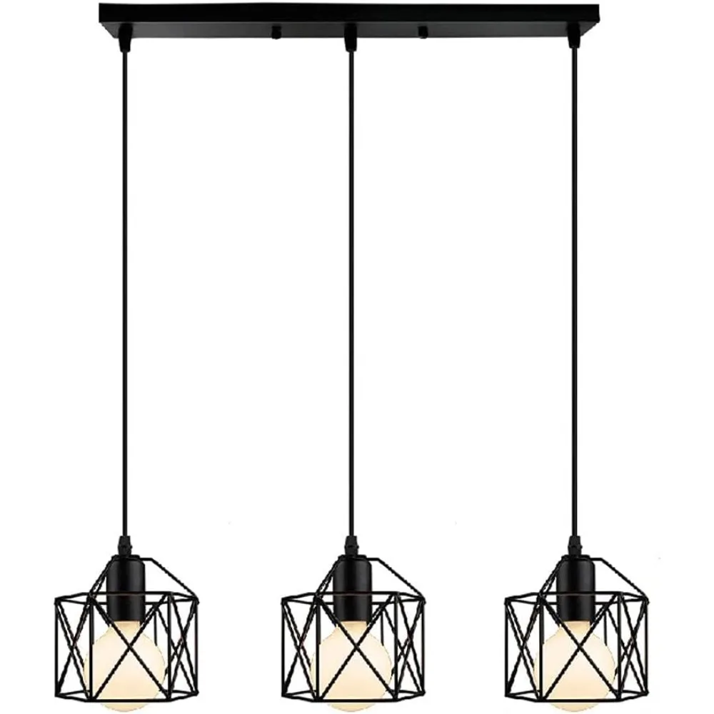 

Подвесной светильник JOYINLED с 3 лампами в стиле фермерского дома, винтажный промышленный потолочный светильник E27 для кухни и столовой