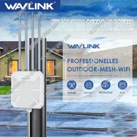 WAVLINK WiFi6 Indoor/Outdoor Dual Band 2.4G+5G AX1800/AX3000 Long Range IP67 WiFi Mesh Extender 4x8dBi High-gain Antennas