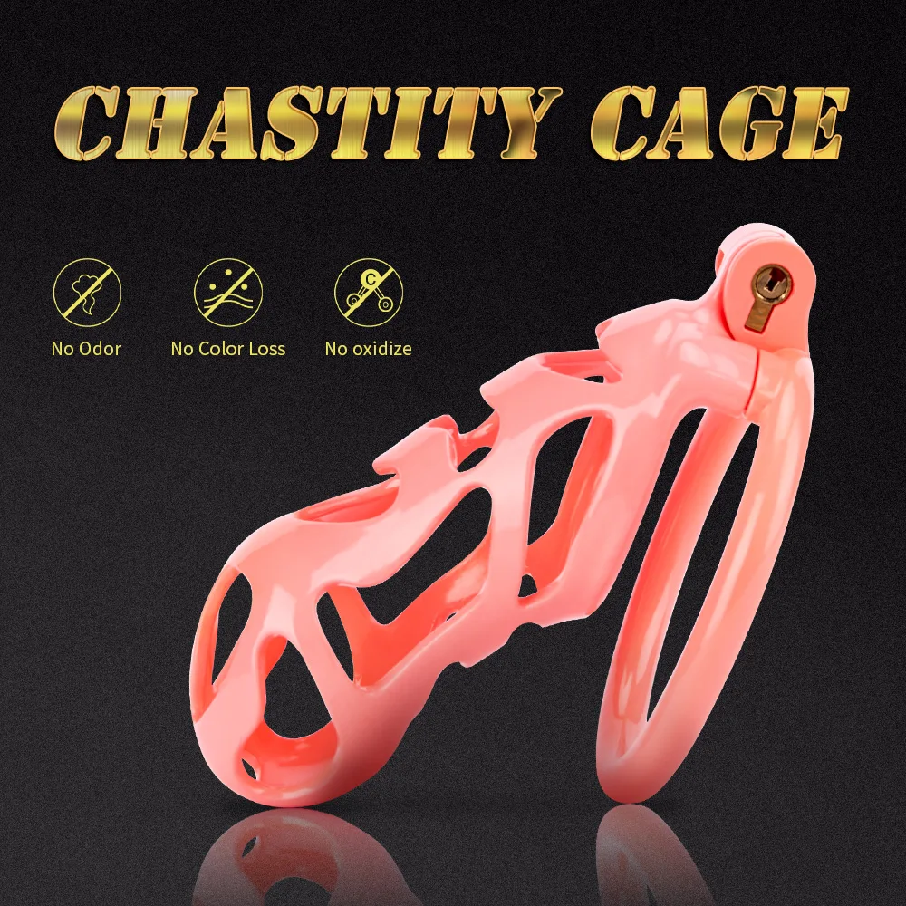 

Resin Male Chastity Cage 3d Print Cock Cage Penis Ring Sleeve Lock Penis Cage Chastity Belt Fetish BDSM Adults Sex Toys For Men