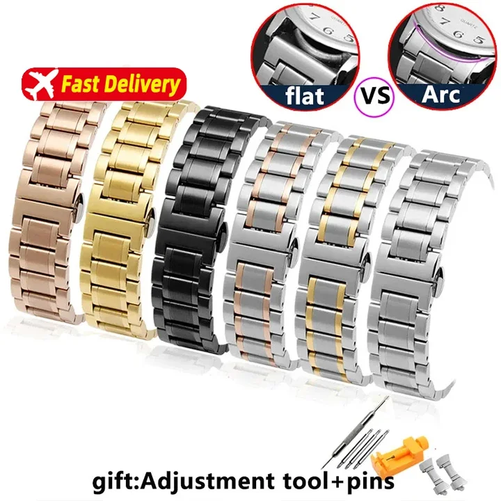 Stainless Steel Strap for Samsung Galaxy Watch 6 Classic 43 47 40 44mm Band No Gaps Quick Fit Metal Strap for Watch 5Pro 45mm
