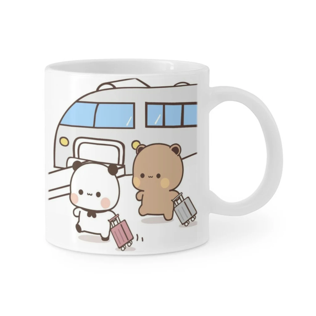 Panda Bear Hug Bubu Dudu Coffee Milk Cup Mocha Cat Panda Bear coppia tazza di natale tazze Kawaii tazze originali 11oz