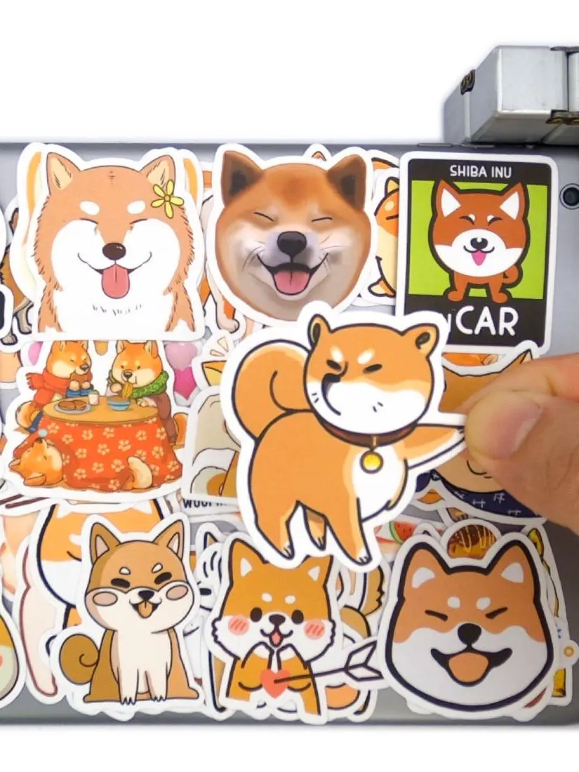 AliExpress HOTEMPO 20/30/50Pieces Cute Shiba Inu Funny Cartoon Dog Animals Stickers for Scrapbook Luggage Skateboard Bike Car Phone Laptop Sticker