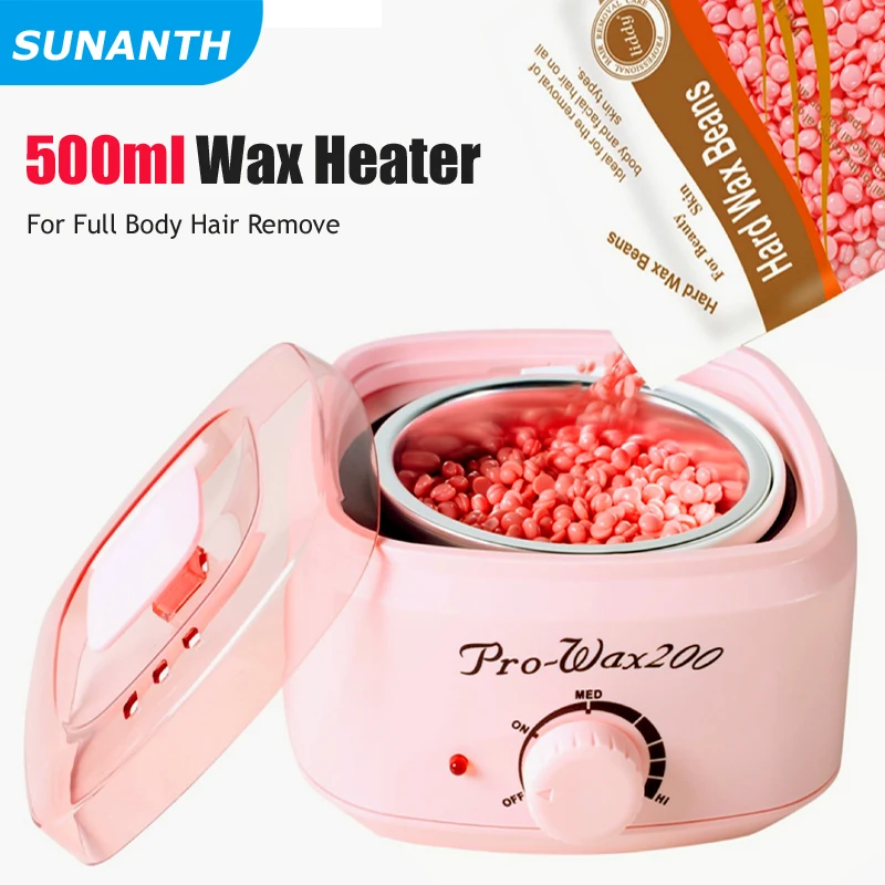الوردي 500 مللي الشمع سخان مجموعة إزالة الشعر مع الشمع المهنية إزالة الشعر الشمع/إزالة شعر الجسم الصبح سخان الفول/200 جرام الشمع الفول
