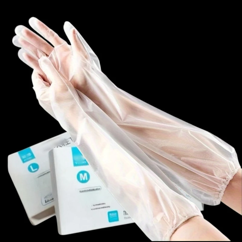 30/50 pieces long-length cleaning gloves, extended-length household gloves, multi-purpose, used for washing dishes and cleaning