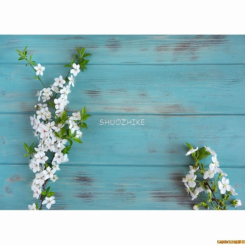SHUOZHIKE primavera flores pétalo tablones de madera fotografía telones de fondo de madera bebé mascota foto fondo accesorios de estudio MHZ-02