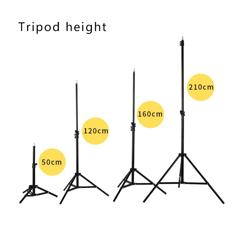 50/160/210CM Studio Adjustable light Stand Tripod With 1/4 Screw Head For Flash Umbrella Reflector lighting Lamp Stand Tripod