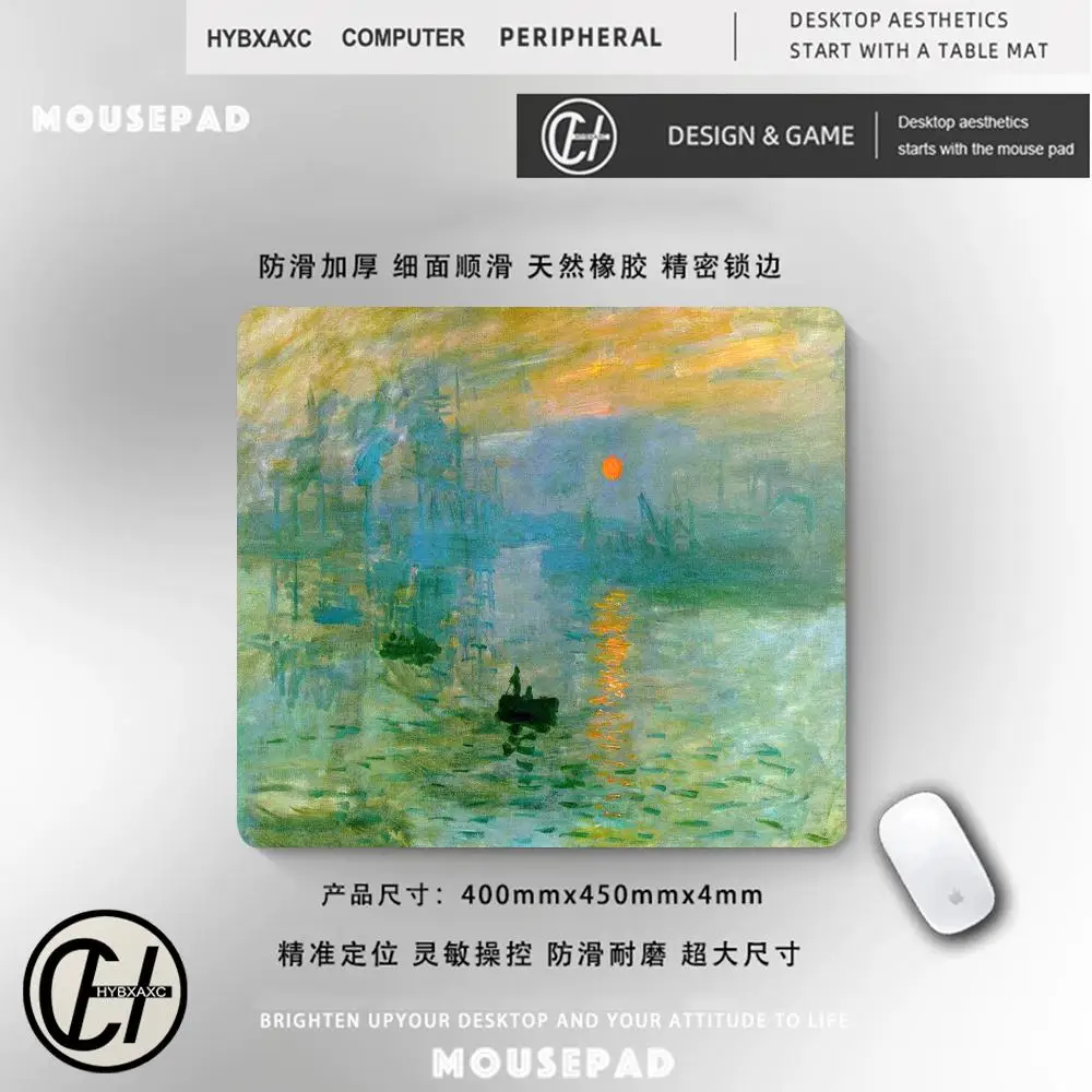 HD Top Quality Claude Monet Art DIY Design Pattern Game Mousepad Top Selling Wholesale Gaming Pad Mouse
