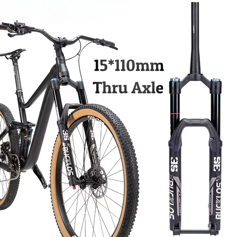 

Air Fork 27.5/29Inch 15*110mm 160mm Travel Thru Axle Bicycle Forks Rebound Adjustment DH AM Bike Parts