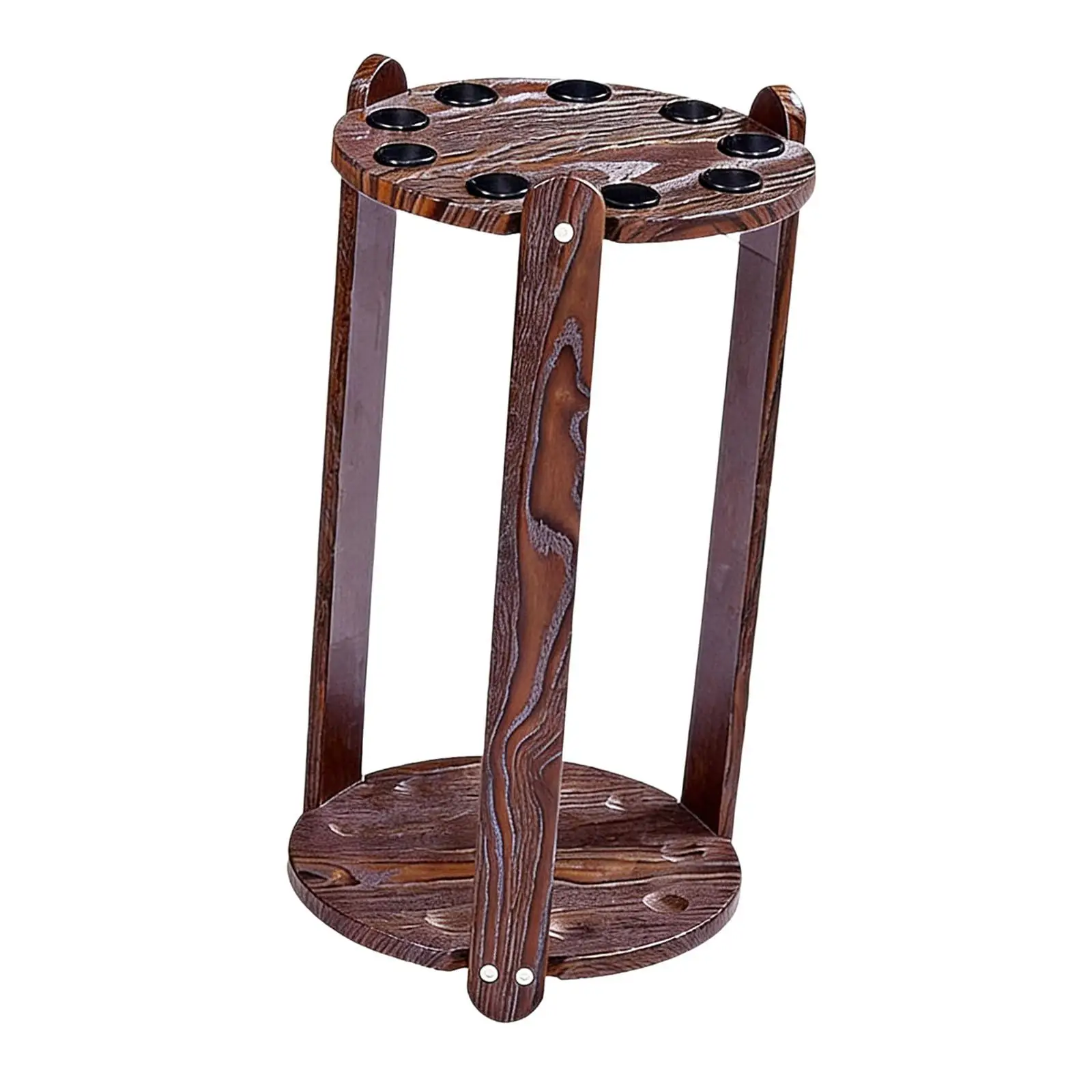 

Wooden Pool Cue Holder Rack 9 Slot Vertical Floor Stand Billiards Storage for Professional Pool Cues