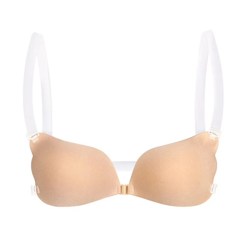 Sexy Self Adhesive Strapless Invisible Bra Silicone Push Up Bra Adhesive Breast Pasty Bra Chest Paste Invisible Bra Nipple Pads