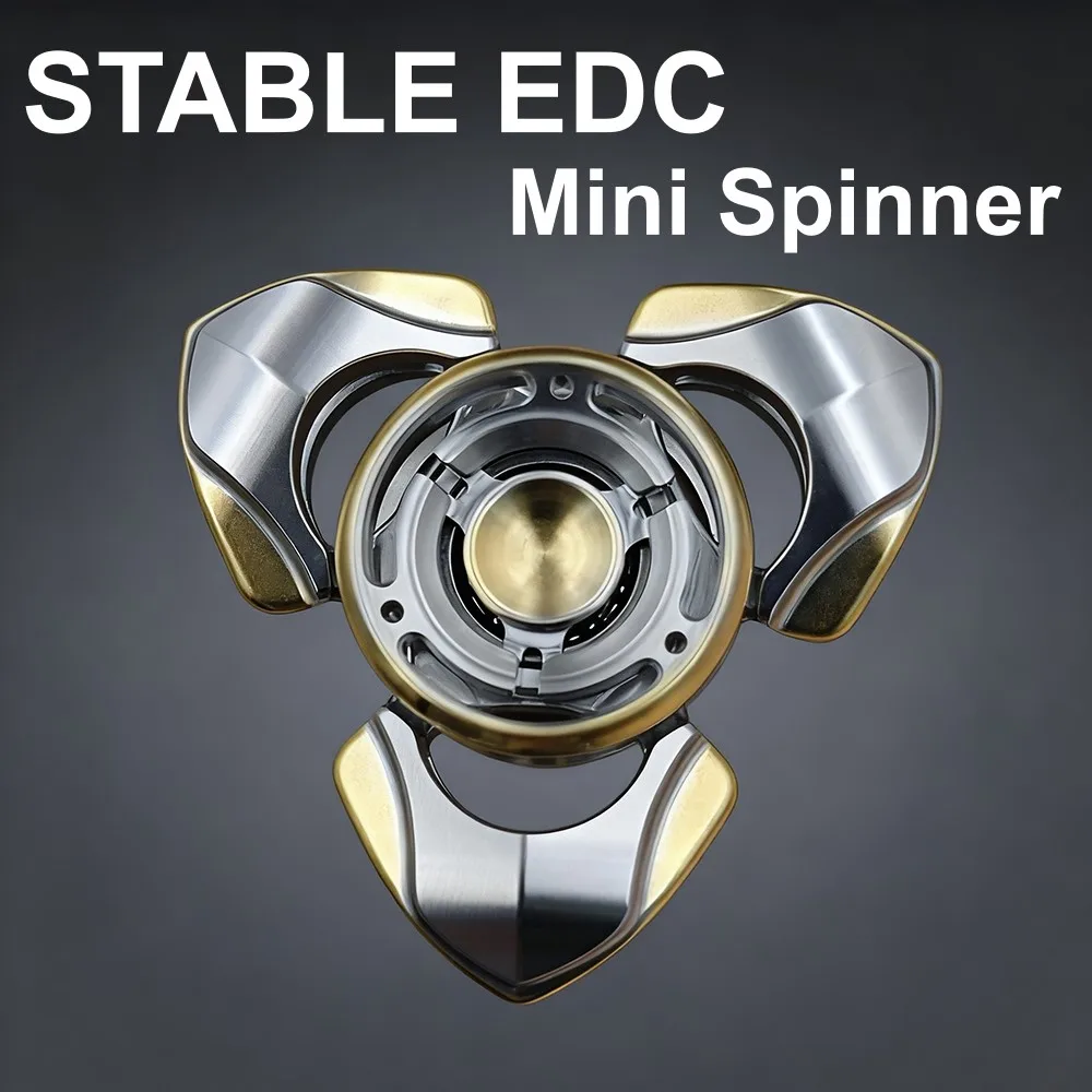 STABILNY Mini Spinner EDC Zabawka Antystresowa Dla Dorosłych, Stal Nierdzewna, Trójłopatkowy Spinner Antystresowy, Oryginalny Design