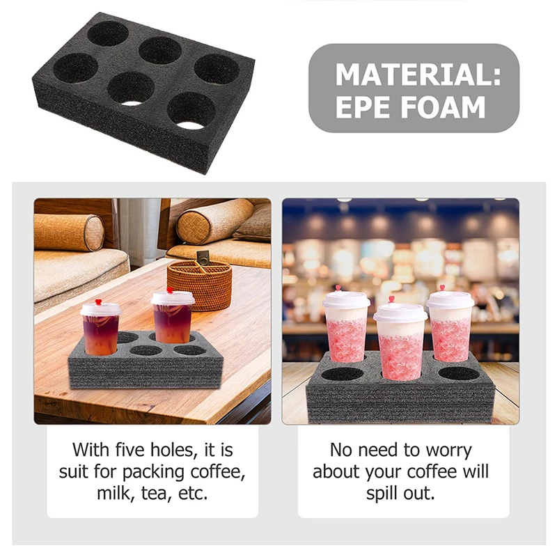 Disposable Cup Carrier Holder Drink Tray Takeout Coffee Trays Beverage Delivery Holders Out Take Packing Go Carry Drinks