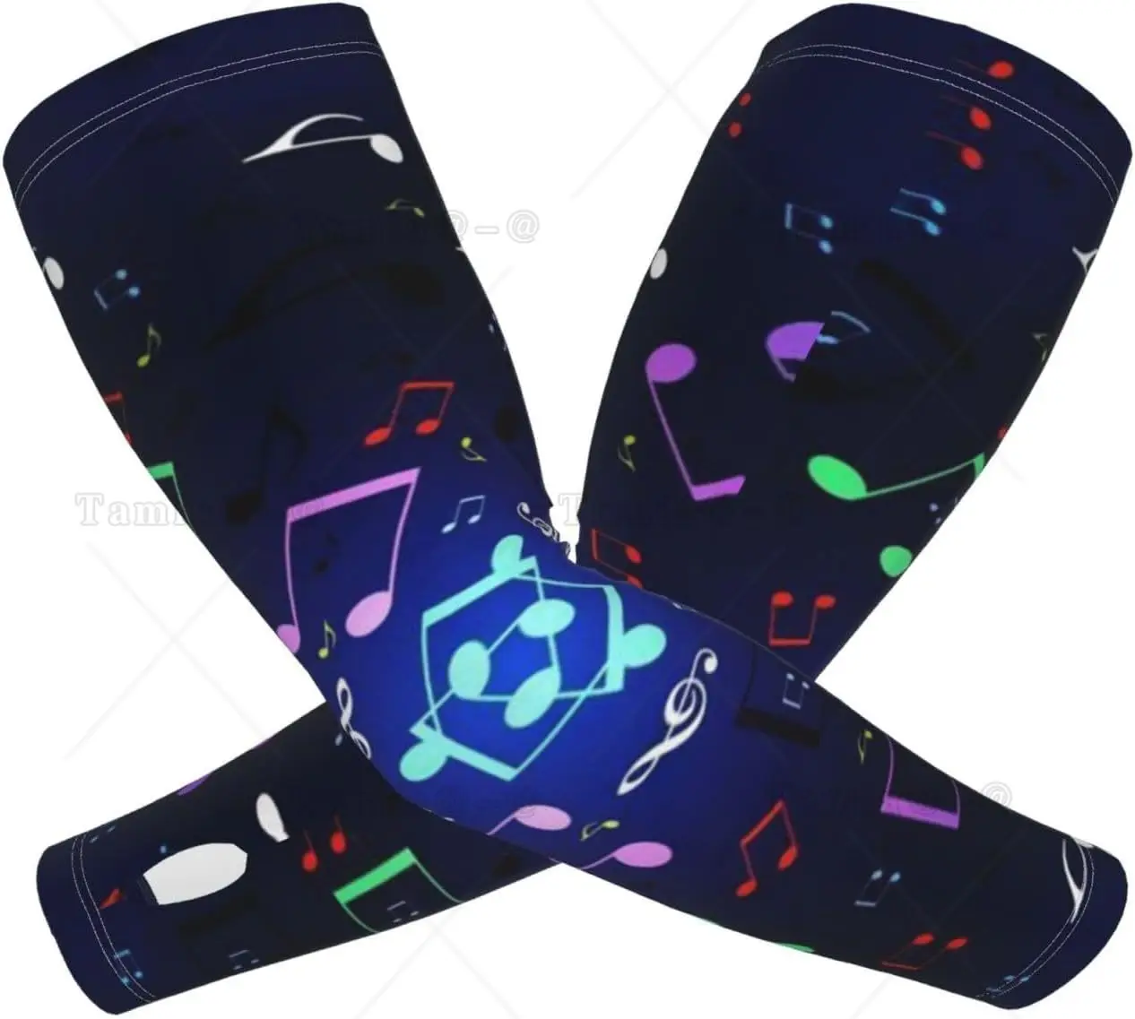 Music Notes Arm Sleeves Music Arm Cover Gardening Notes Cooling Arm Sleeves for Outdoor