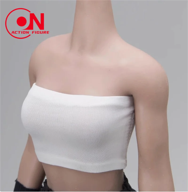 متوفر ألعاب الفلفل الحار 1/6 مقياس أنثى صديرية دائرية الثدي التفاف ملابس علوية تناسب 12 ''الجندي عمل الشكل دمى الجسم #3