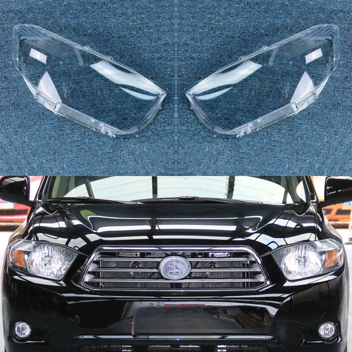 

Light Caps For Toyota Highlander 2007 2008 2009 2010 2011 Transparent Lampshade Lamp Shade Front Headlight Cover Glass Shell