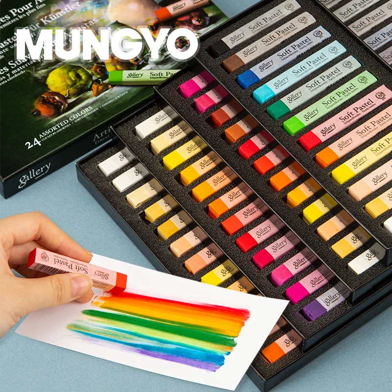 Mungyo 12/24/36/48Colors Professional Soft Oil Pastel Dry High Quality Heavy Color Crayons for Drawing Stationery Art Supplies