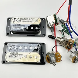 Juego de pastillas para guitarra eléctrica, pastillas estándar LP, ProBucker Alnico, zebra, Humbucker, con arnés de cableado profesional para EPI