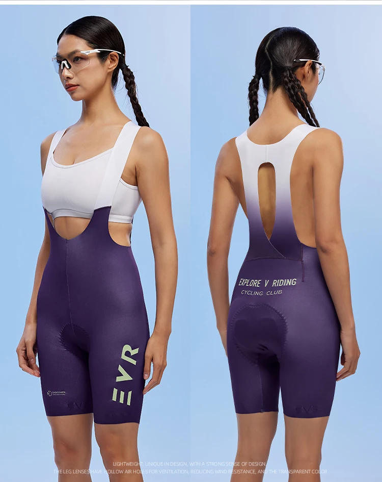 EVR Sommer Damen Radsport-Trägerhose Einteilige Trägerhose mit Doppelpfeil-Design Langstrecken-Schnelltrocknende Radhose – Detail 20